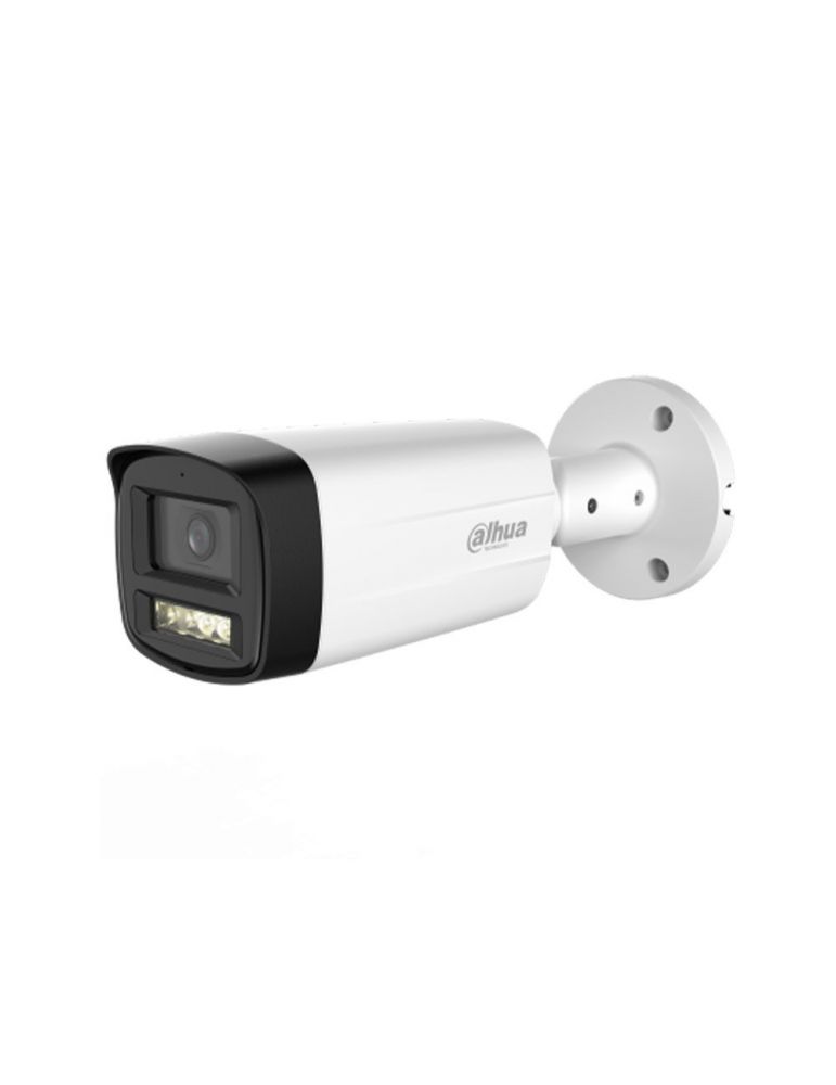 Cameras Camera supraveghere exterior HDCVI cu iluminare duala Dahua HAC-HFW1500TH-IL-A-0360B-S3, 5 MP, 3.6 mm, IR/lumina alba 80 m, micr