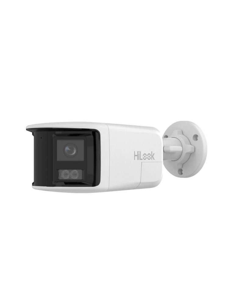 Cameras Camera supraveghere exterior IP panoramica cu iluminare duala Hikvision HiLook IPC-B480HAD-LUF/SL, 8 MP, 2 mm, IR/lumina alba 30