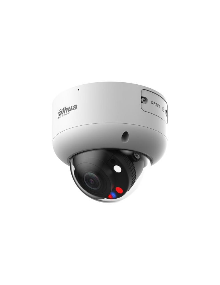 Cameras Camera supraveghere IP Dome cu iluminare duala Dahua WizSense TiOC Active Deterrence IPC-HDBW3849R1-ZAS-PV-27135, 8 MP, 2.7 mm -