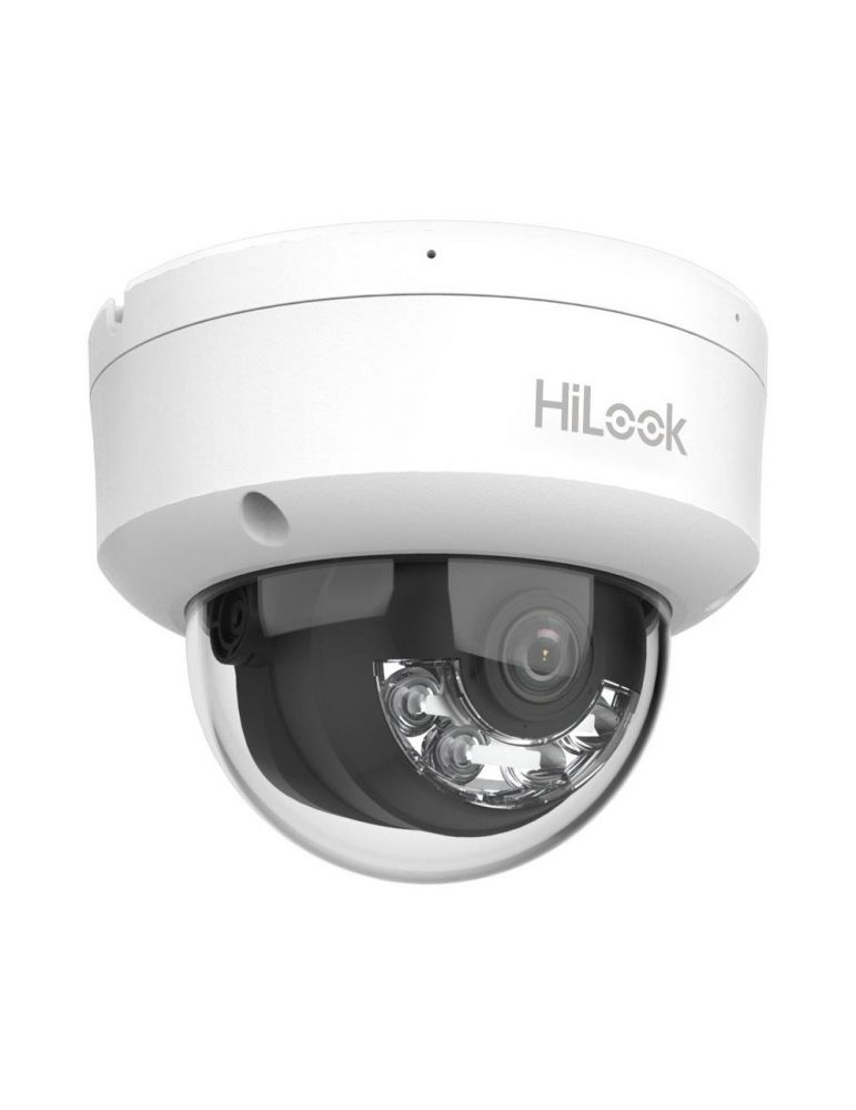 Cameras Camera supraveghere IP Dome cu iluminare duala Hikvision Hilook Smart Hybrid Light IPC-D180HA-LU, 8 MP, IR/lumina alba 30 m, 2.8