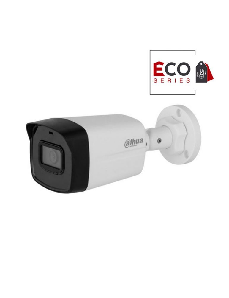 Cameras Camera supraveghere IP exterior Dahua Eco Series IPC-B1E40-A-0280B, 4 MP, 2.8 mm, IR 30 m, microfon, detectie miscare, IP67, PoE