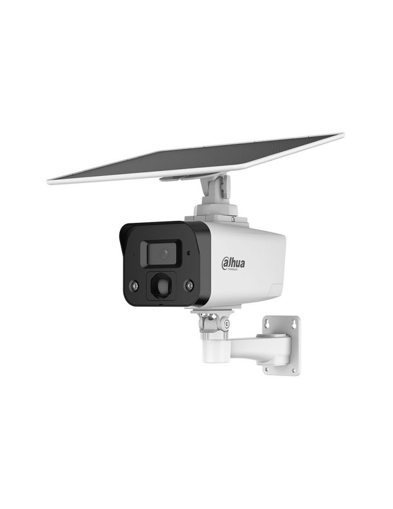 Cameras Camera supraveghere IP exterior GSM 4G cu iluminare duala si panou solar Dahua Active Deterrence IPC-HFW2441DG-4G-SP-B-0360B-MAX