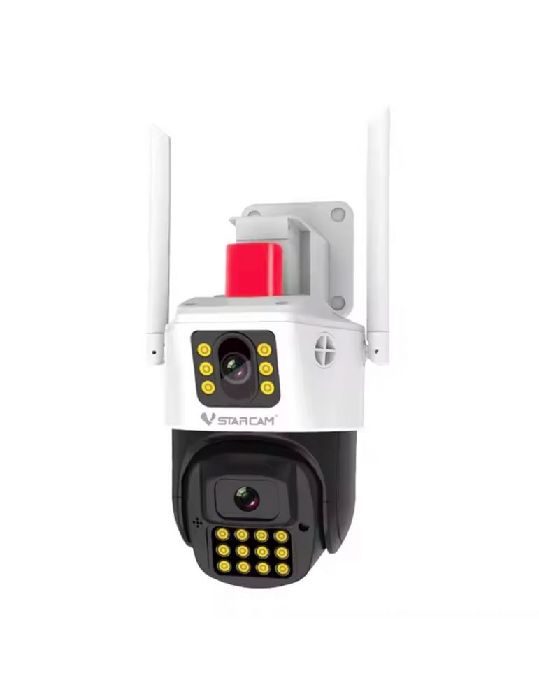 Cameras Camera supraveghere IP Speed Dome rotativa WiFi PT cu lentila duala Vstarcam AF663DR, 2 MP, 4 - 6 mm, microfon si difuzor, slot