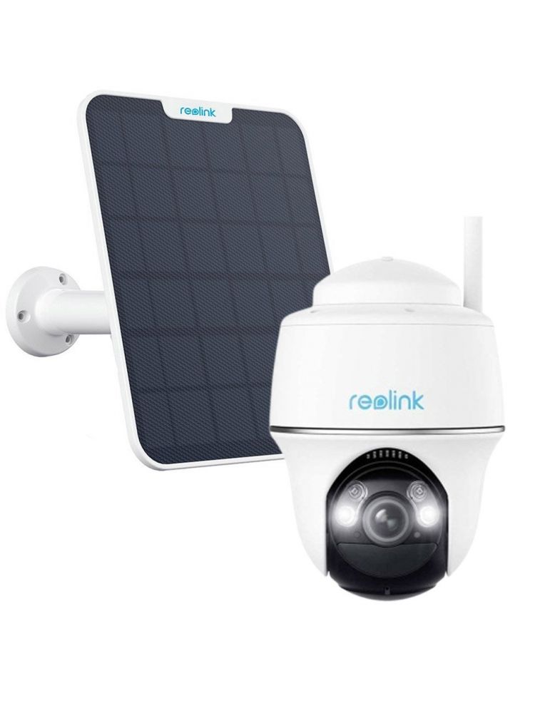 Cameras Camera supraveghere rotativa PT wireless WiFi cu panou solar Reolink Argus PT B430, 5 MP, IR / lumina alba 10 m, microfon, difuz