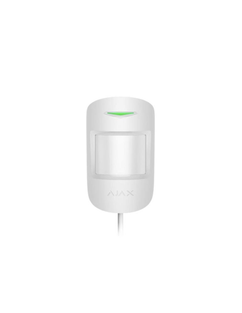 Ajax Detector de miscare PIR Ajax MotionProtect Fibra WH, 12 m, 88 grade, pet immunity