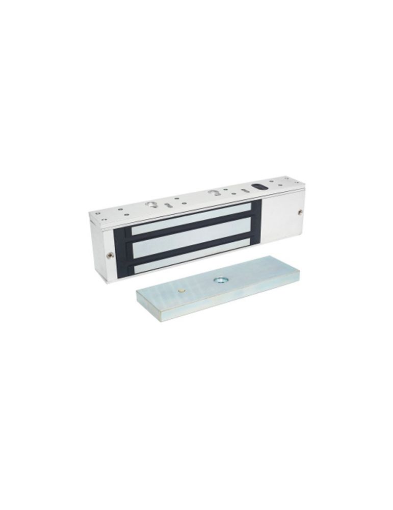 Electromagnet interior LinkPower ML-500AS, 185-285 mm, 500kgf, 12/24 V, 300-600 mA, aluminiu, indicator stare incuietoare