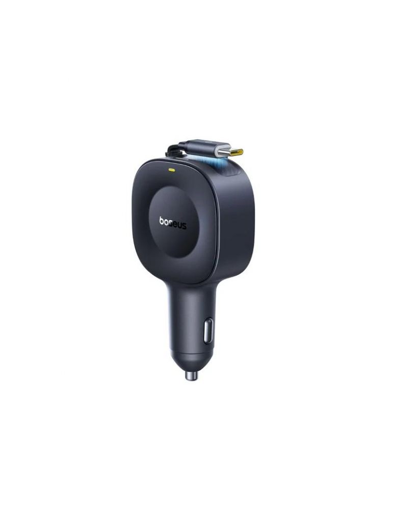 Baseus INCARCATOR auto Baseus PrimeTrip VR2, Quick Charge 30W, 1 x USB Type-C, cablu retractabil integrat 1 x USB Type-C, pt. bricheta