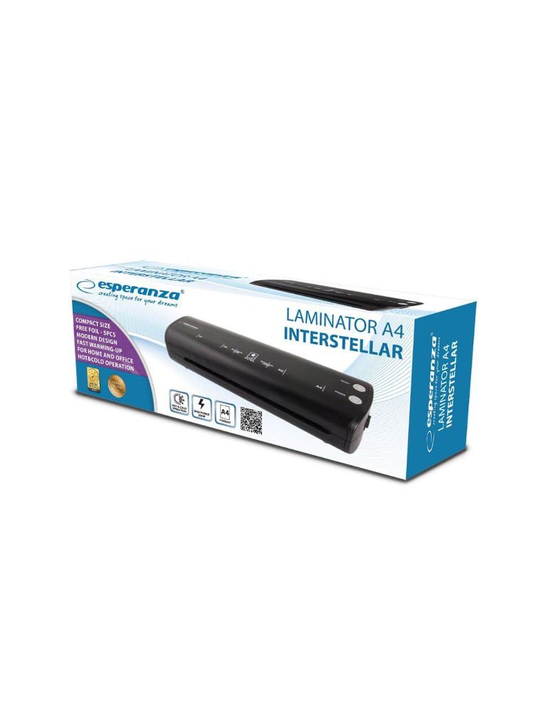 Office Equipment Laminator Esperanza Interstellar EFL004 A4 265W Negru "EFL004" (timbru verde 11 lei)
