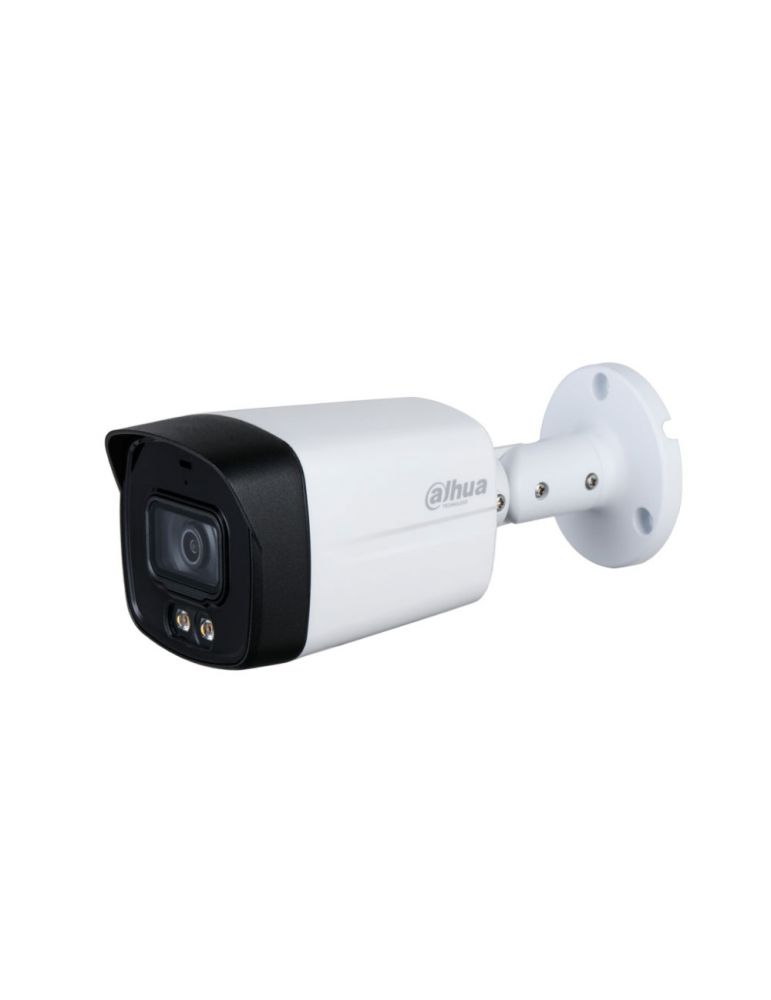 Cameras RESIGILAT - Camera supraveghere de exterior Dahua Starlight Full Color HAC-HFW1509TLM-A-LED, 5 MP, lumina alba 40 m, 3.6 mm, mic