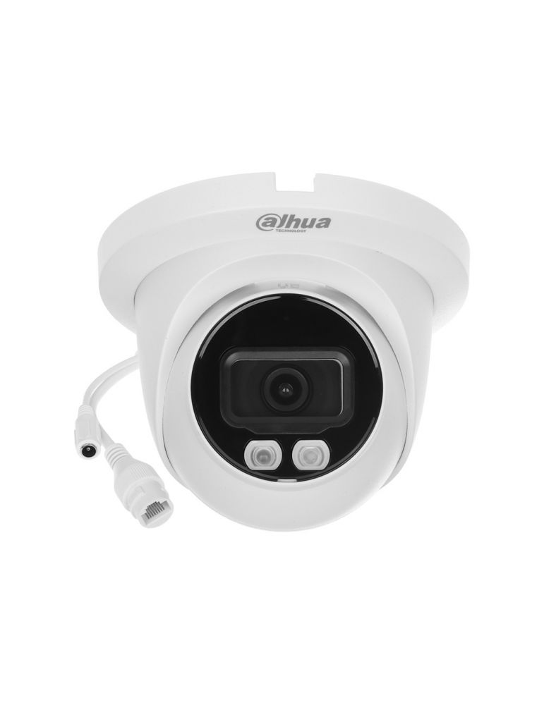 Cameras RESIGILAT - Camera supraveghere IP Dome cu iluminare duala Dahua Full Color WizSense IPC-HDW2249TM-S-IL, 2 MP, lumina alba/IR 30