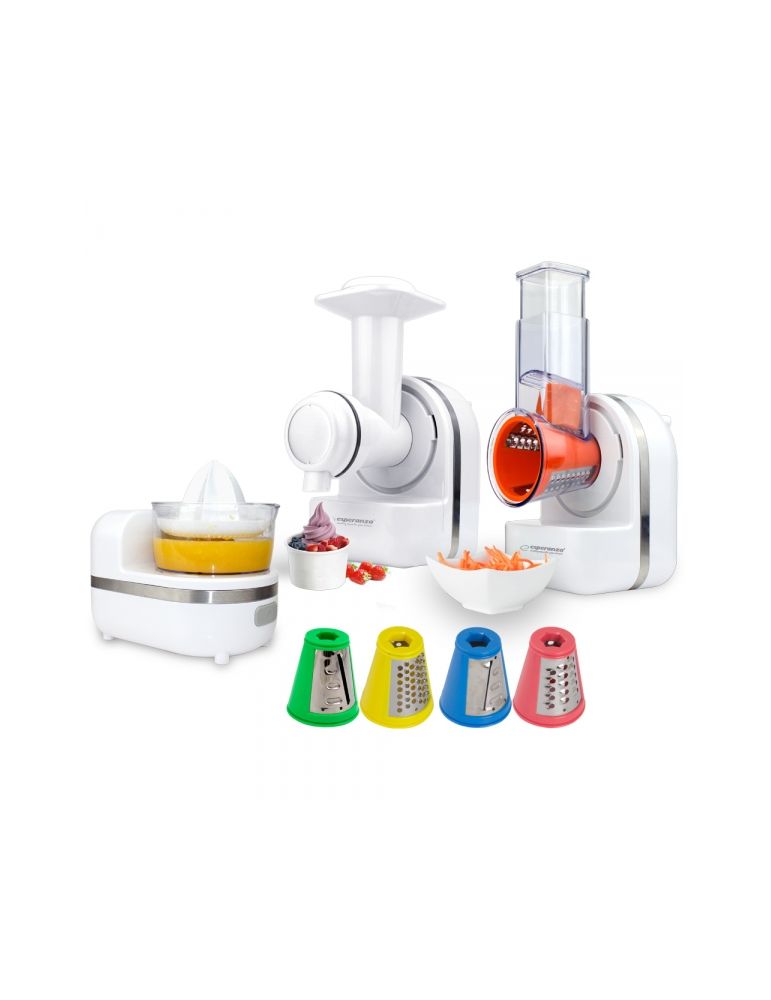 Food Mixers & Blenders Robot de bucatarie Esperanza Panzanella EKM027 150W 3 in 1 razatoare/aparat pentru deserturi cu fructe congelate/storcator fruct