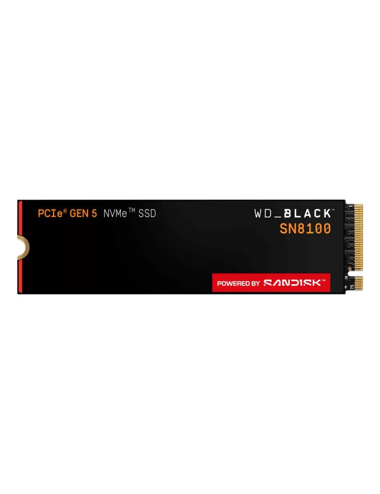 Hard Drives SSD WD Black SN8100 8TB M.2 2280 PCIe Gen5 x4 NVMe, Read/Write: 14900/13200 MBps, IOPS 2200K/2400K, TBW: 4800 "WDS800T1X0M-00CMT