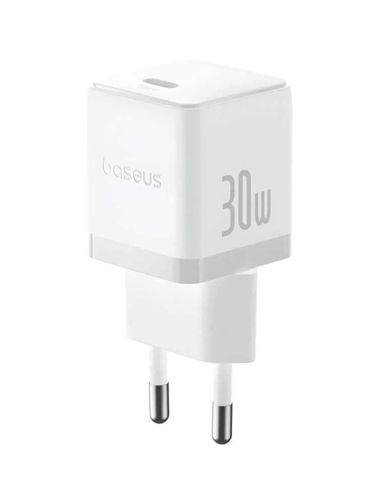 Power Adapters & Chargers INCARCATOR retea Baseus Palm, Quick Charge 30W, 1 x USB Type-C 5V/3.0A, include cablu USB Type-C la USB Type-C 1m, alb "P1011160