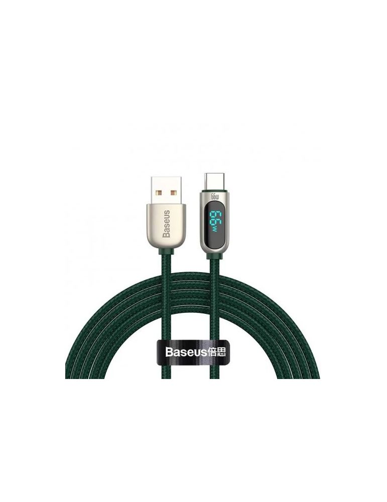 Baseus CABLU alimentare si date Baseus Display, Fast Charging Data Cable pt. smartphone, USB la USB Type-C 66W, 1m, verde "CASX020006"
