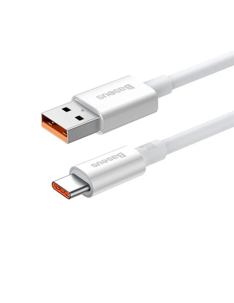 Storage & Data Transfer Cables CABLU alimentare si date Baseus Superior, Fast Charging Data Cable pt. smartphone, USB la USB Type-C 100W, braided, 0.25m, alb "