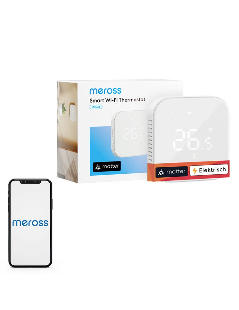 Heating, Ventilation & Air Conditioning Termostat inteligent WiFi Meross MTS215MA(EU) (Matter)