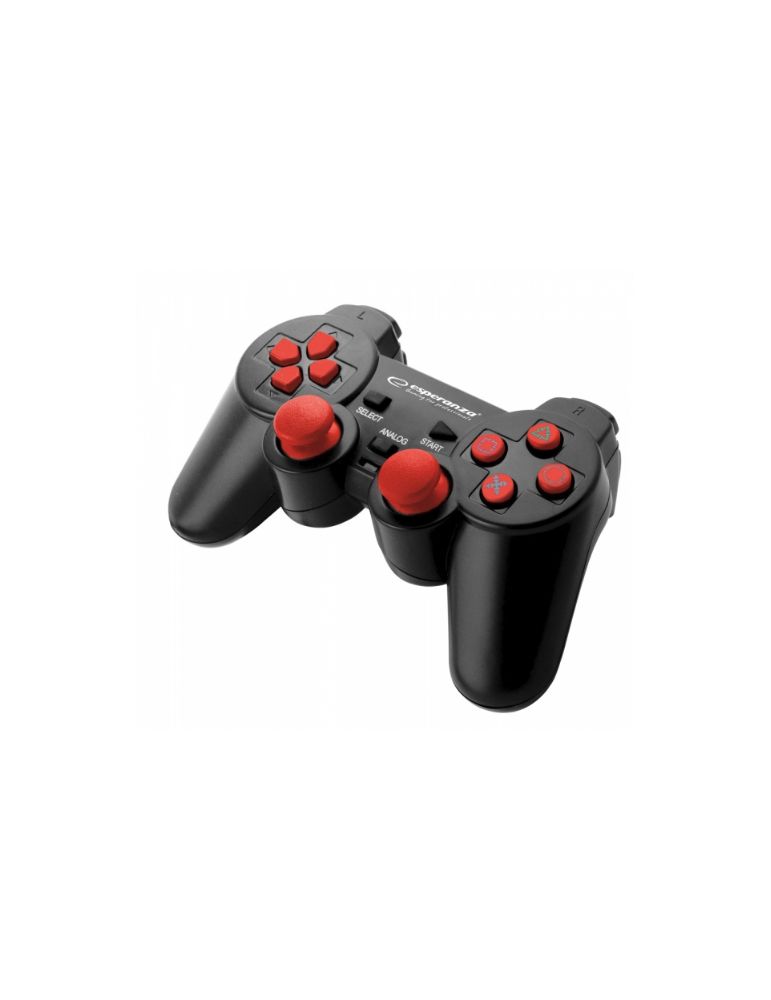 Game Controllers Gamepad Esperanza Corsair EGG105B cu vibratii Usb PC Negru/Rosu "EGG106R" (timbru verde 0.8 lei)
