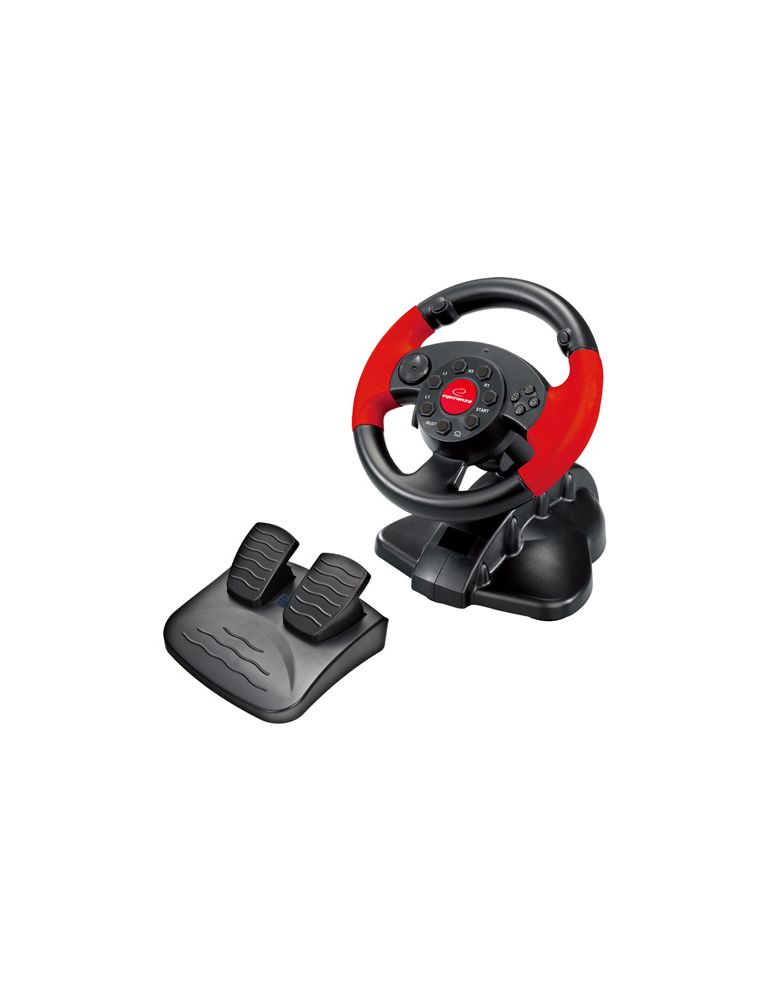 Game Controllers Volan cu pedale Esperanza High Octane EG103 PC/PSX/PS2/PS3 Usb Negru "EG103" (timbru verde 0.8 lei)