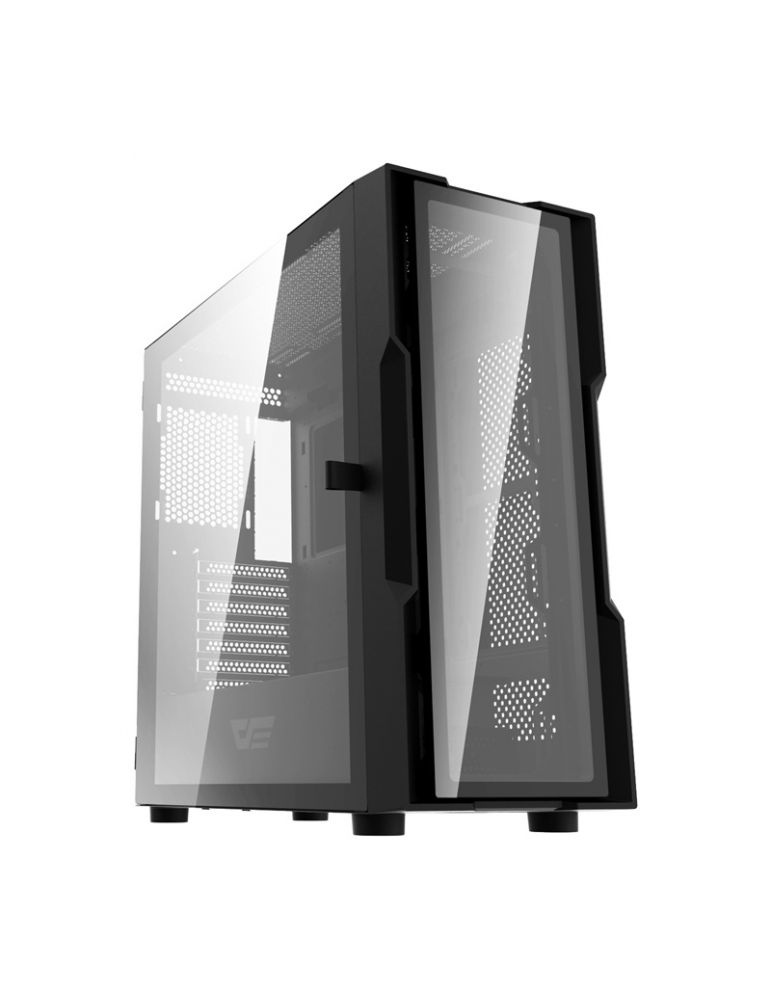 Carcasă pentru computer DARKFLASH DK431 din sticlă (negru)