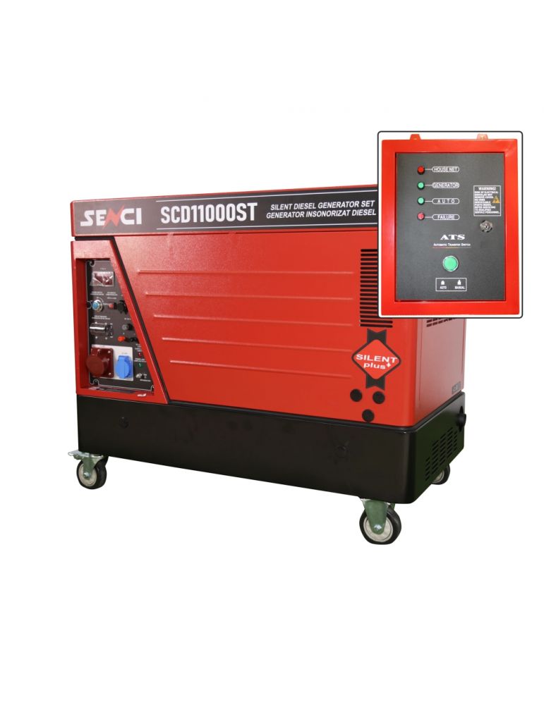 Senci RS Generator insonorizat SENCI SCD11000S-3 ATS P max. 8.5 kW 400V 230V motor Diesel ATS inclus