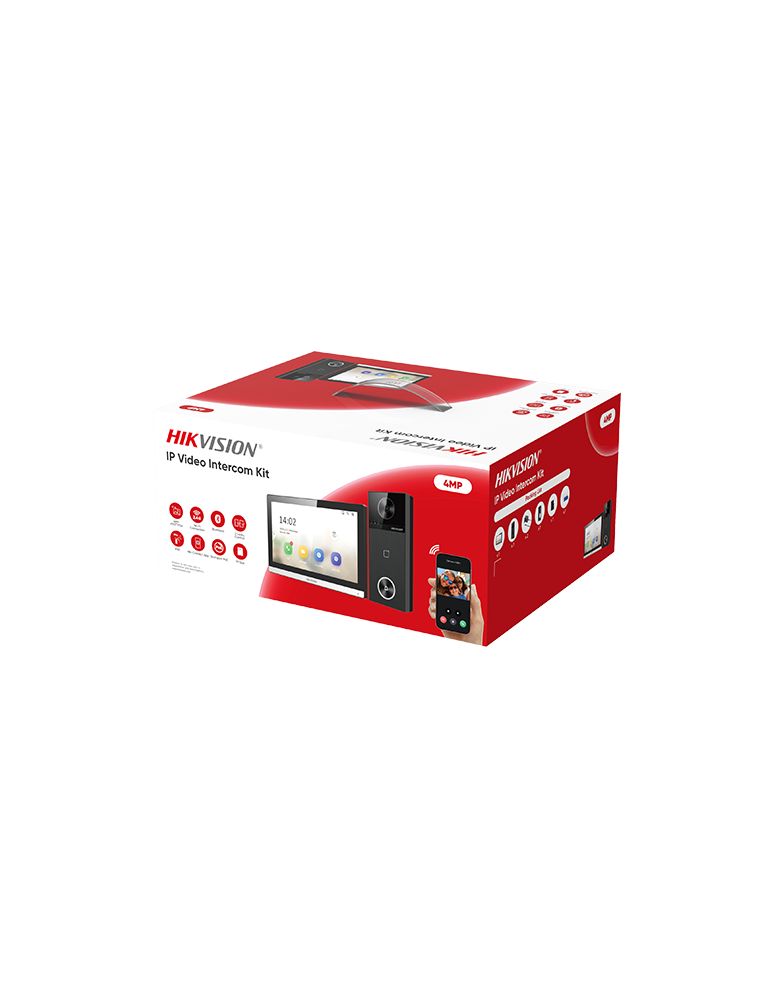 ds kh6320 wte1 Kit videointerfon IP, 4MP, IR 3m, Wi-Fi 6, 2.4Ghz, PoE, IP65 - HIKVISION DS-KIS610-P