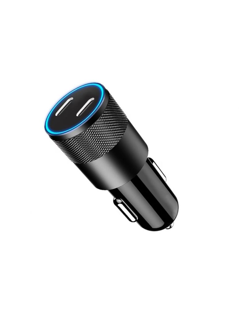 Power Adapters & Chargers Incarcator auto Lemontti fast Charge Type-C PD,60W, USB-C 30W, USB-C 30W, incarcare rapida pe ambele porturi, intrare: DC 12V-24