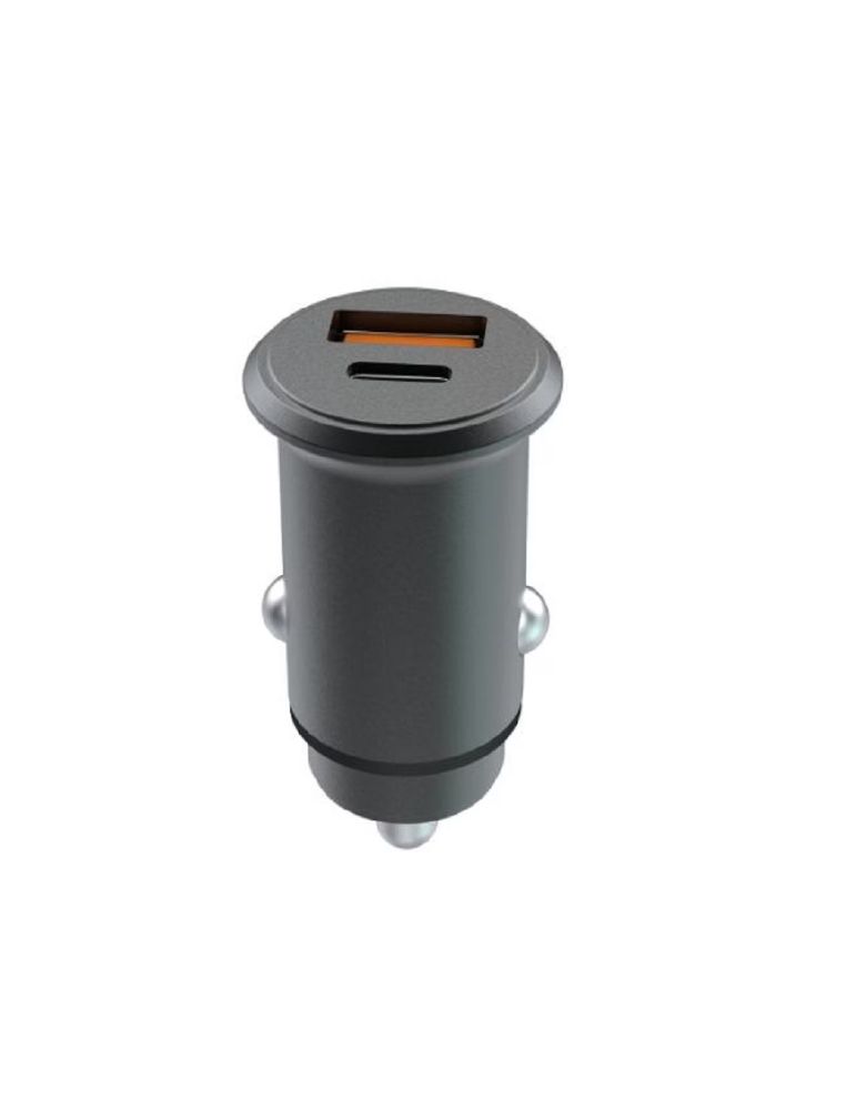 Power Adapters & Chargers Incarcator auto Lemontti Super Fast Charge 65W 2 porturi PD Type-C 65W + USB-A QC 3.0, Negru