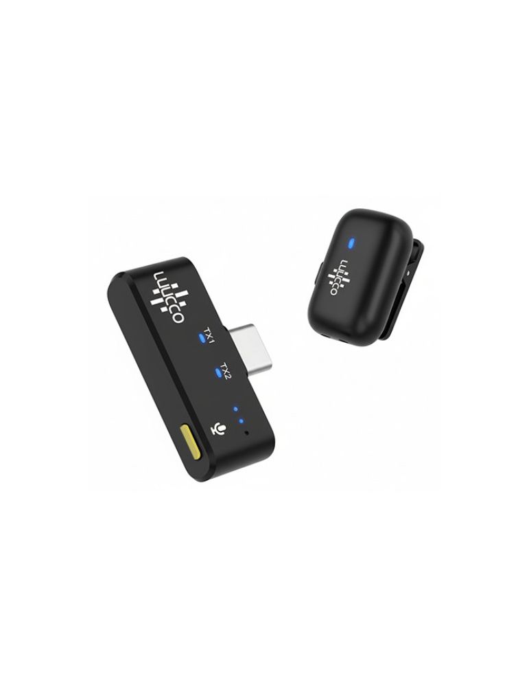 Audio Components Microfon Lavaliera Wireless Luucco MiniPods-K1, USB-C, negru
