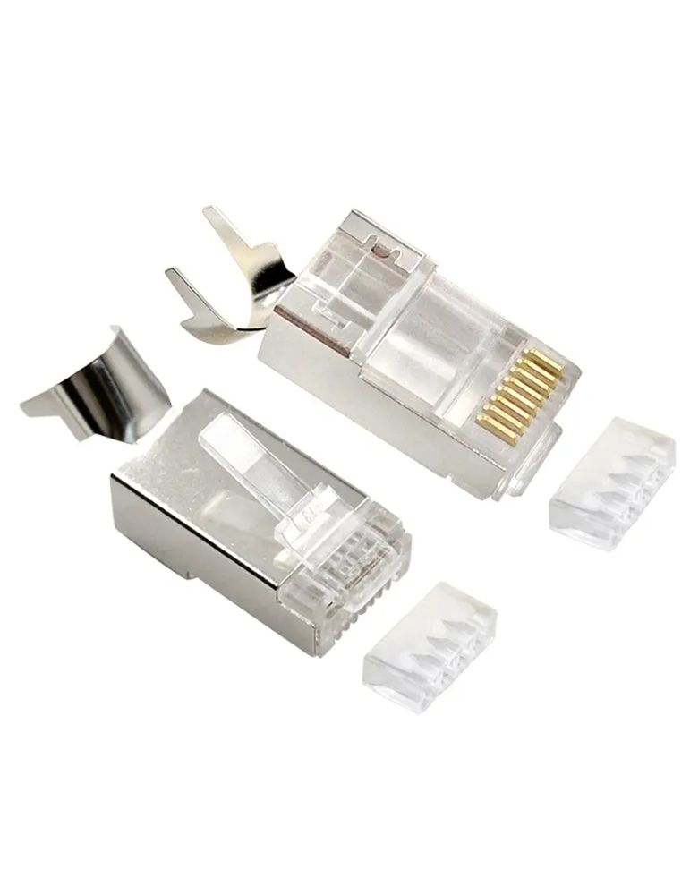 Adapters MUFA RJ-45 GEMBIRD pt. cablu FTP/SFTP, Cat7, RJ-45 (T) | RJ-45 (T) tip pass-through, ecranat, plastic cu metal,100 buc, "LC-PTF7