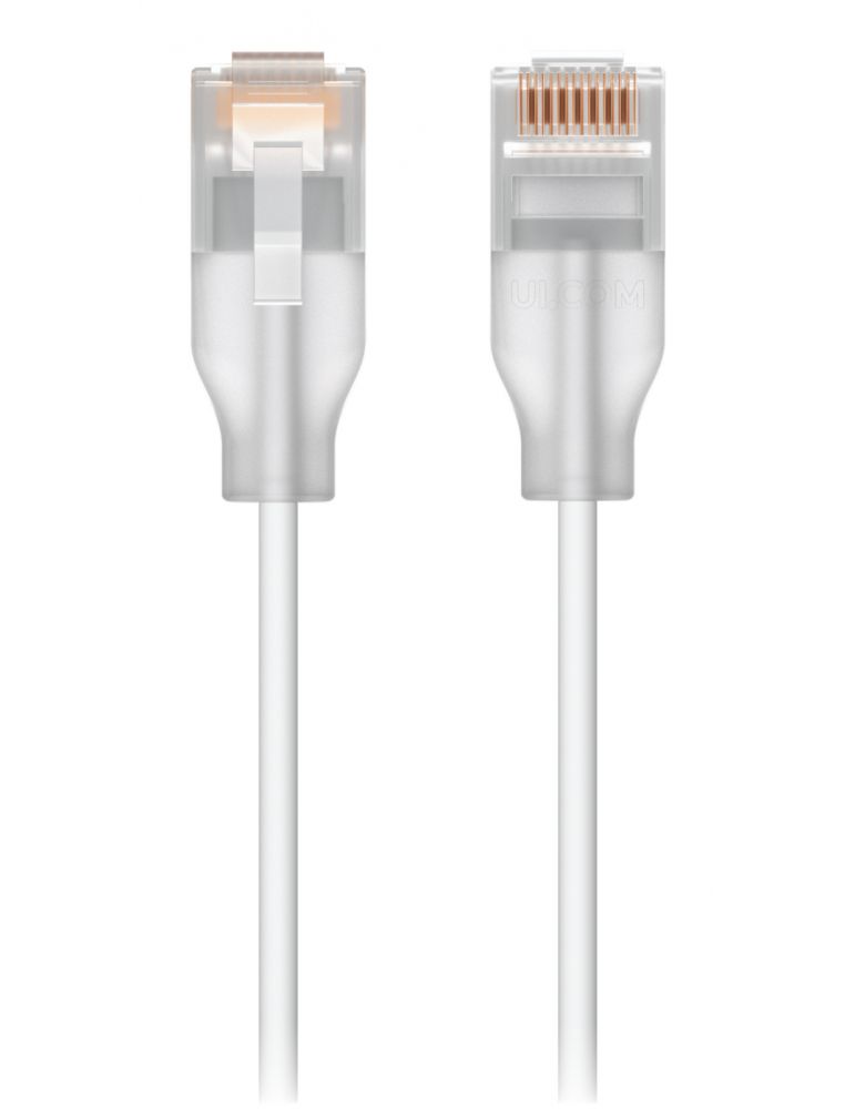 Ubiquiti Ubiquiti UACC-Cable-Patch-EL-2M-W Nano-thin patch cable with 2.5 GbE support designed to show Etherlighting effects "UACC-CABLE-