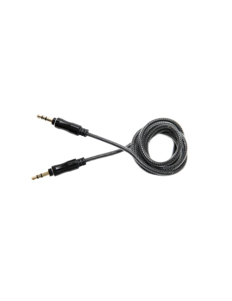 Audio & Video Cables Cablu Audio Lemontti , conectivitate Jack 3.5mm, lungime 1m, (impletitura textila, protectie metalica), Negru