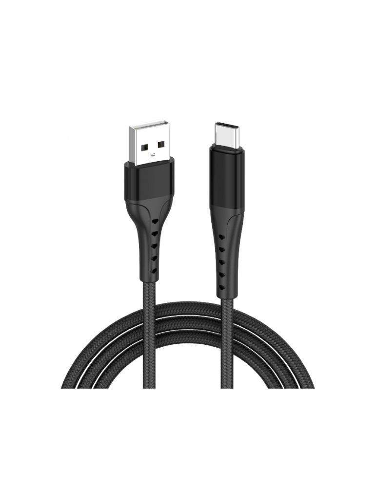 Storage & Data Transfer Cables Cablu Lemontti Bending Aluminum USB-A la Type-C, Fast Charge, lungime 1.2m, Negru
