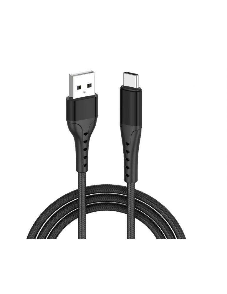 Storage & Data Transfer Cables Cablu Lemontti Bending Aluminum USB-A la Type-C, Fast Charge, lungime 1.5m, Negru