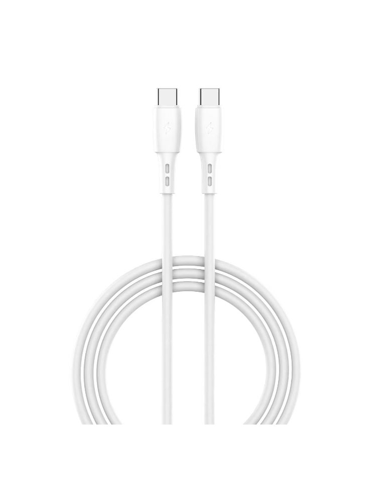Storage & Data Transfer Cables Cablu Lemontti Wind Fast Charge Type-C la Type-C, PD, 65W, lungime 1.2m, Alb