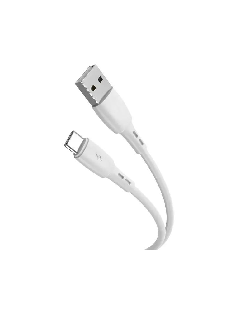 Storage & Data Transfer Cables Cablu Lemontti Wind Fast Charge USB-A la Type-C, lungime 1.2m, Alb