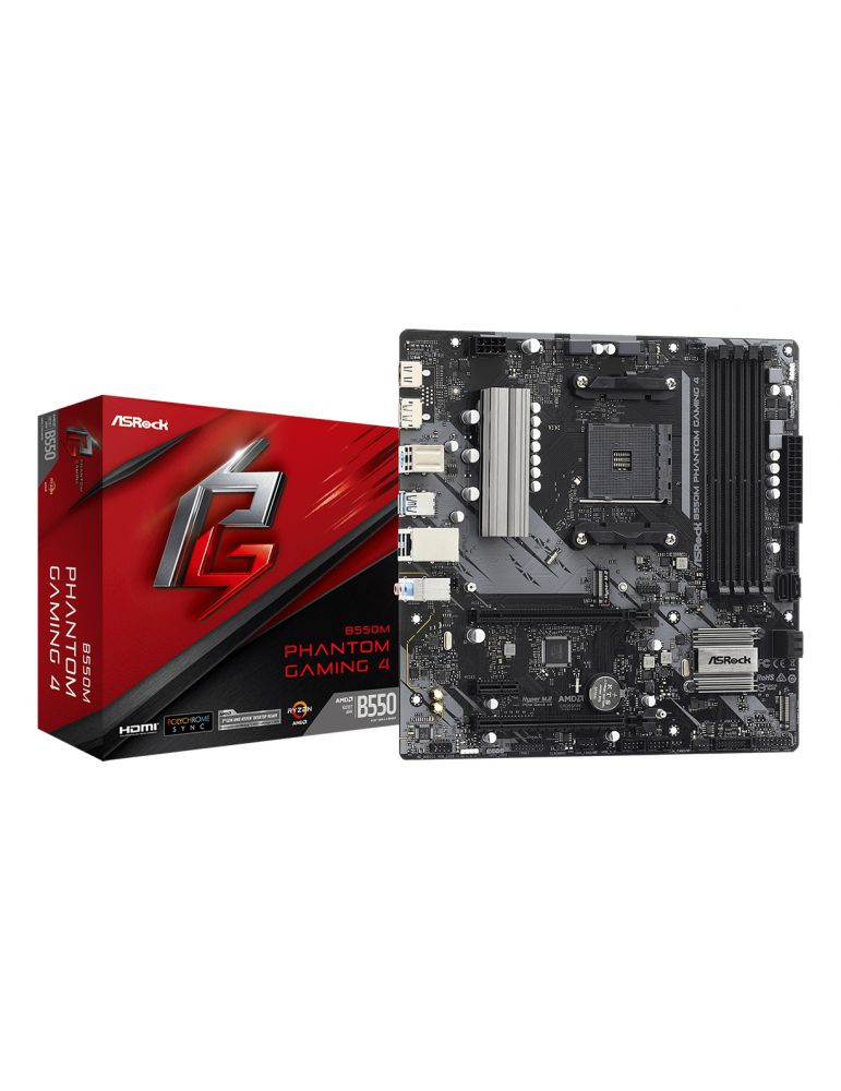 Motherboards Placa de baza B550M Phantom Gaming 4, AMD B550, socket AM4, mATX "B550M PHANTOM GAMING 4"