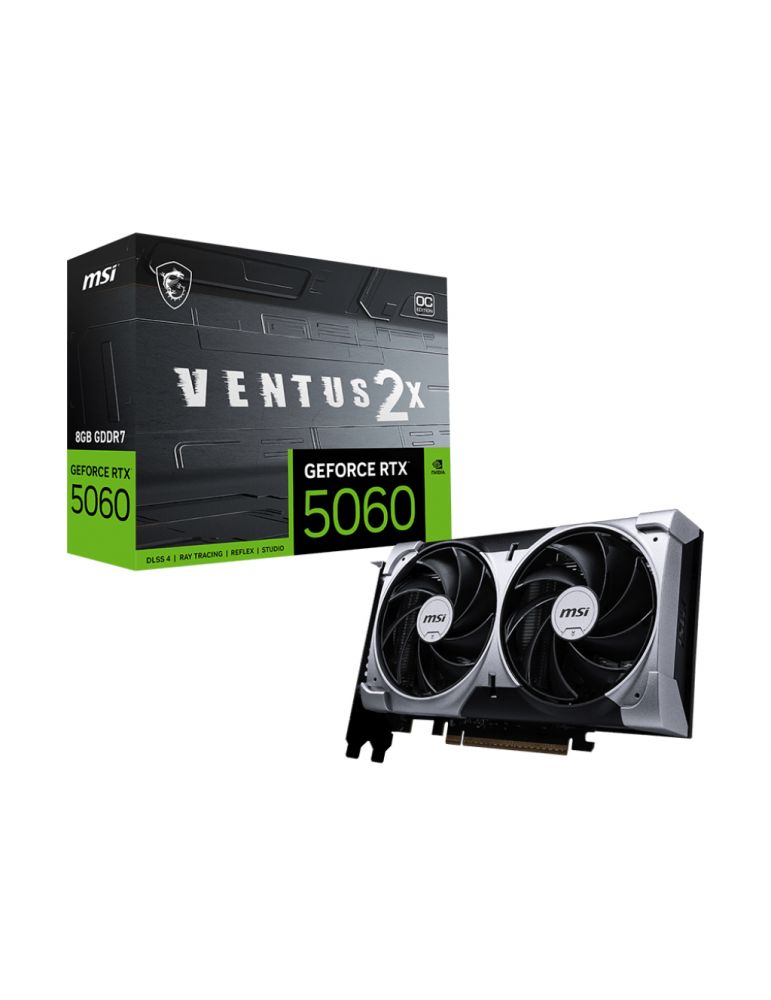 I/O Cards & Adapters Placa video nVidia GeForce RTX 5060 VENTUS 2X OC 8GB, GDDR7, 128 bit "V537-002R" PLACI de BAZA MSI V537-002R