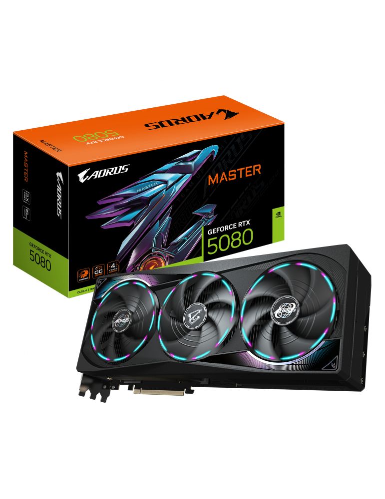 I/O Cards & Adapters VGA PCIE16 RTX5080 16GB GDDR7/GV-N5080AORUS M-16GD GIGABYTE "GV-N5080AORUS M-16GD 1.0"