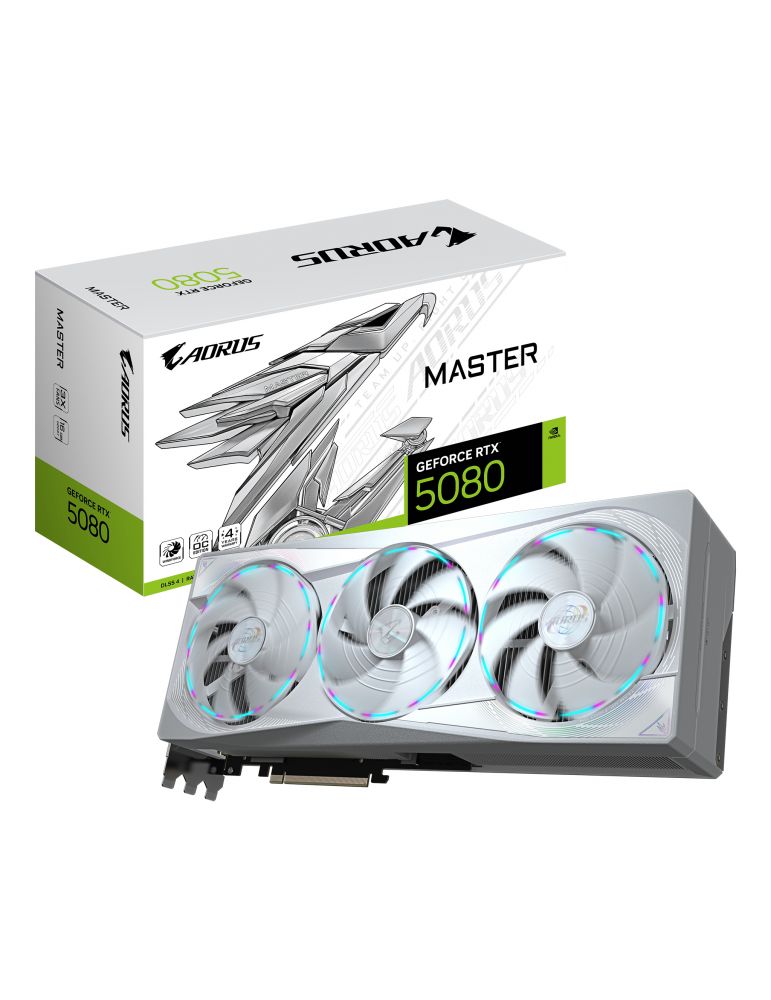 I/O Cards & Adapters VGA PCIE16 RTX5080 16GB GDDR7/N5080AORUSM ICE-16GD GIGABYTE "GV-N5080AORUSM ICE-16GD 1.0"