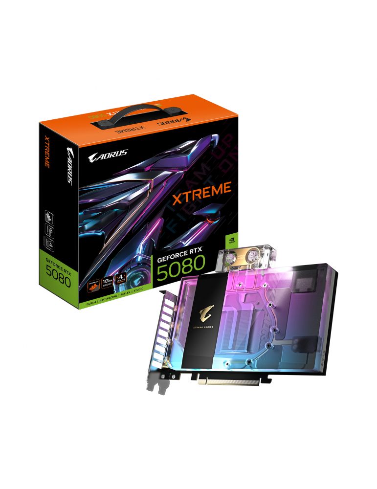 I/O Cards & Adapters VGA PCIE16 RTX5080 16GB GDDR7/N5080AORUSX WB-16GD GIGABYTE "GV-N5080AORUSX WB-16GD 1.0"