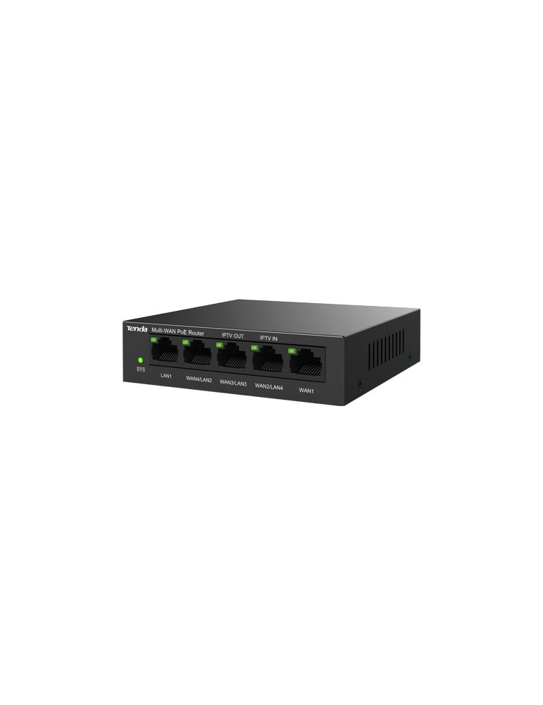 Tenda Router 5 x RJ45 1G (4 x PoE Out 802.3af/at), Multi-WAN, Cloud Managed - TENDA TND-G0-5G-PoE