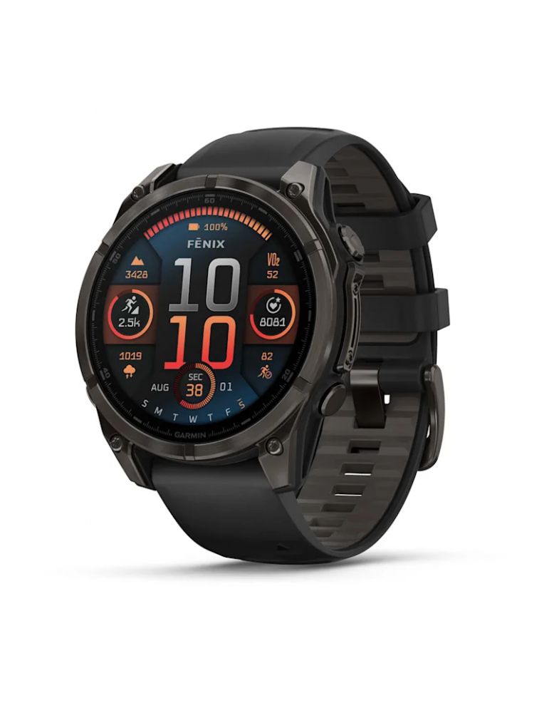Activity Monitors Smartwatch Garmin fenix 8, 47mm, Ecran AMOLED 1.4", Bluetooth , ANT+ , Wi-Fi , 32GB Flash, 10 ATM (Negru) "010-02904-21" (timbru