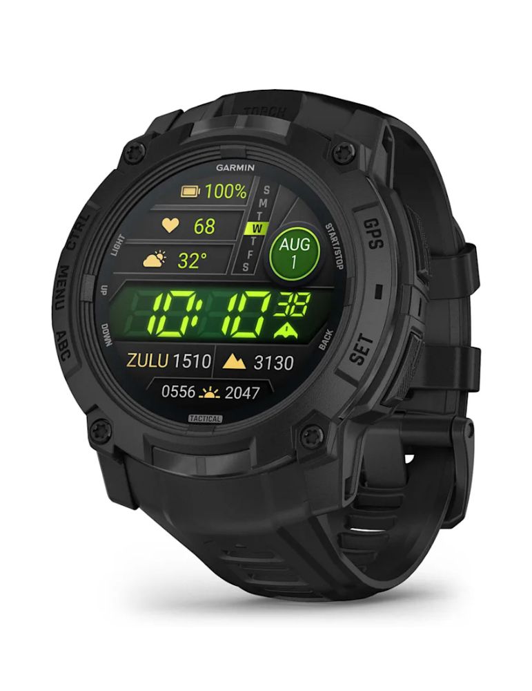 Activity Monitors Smartwatch Instinct 3 50 mm AMOLED Tactical Edition Black with Black Band "010-03020-50"