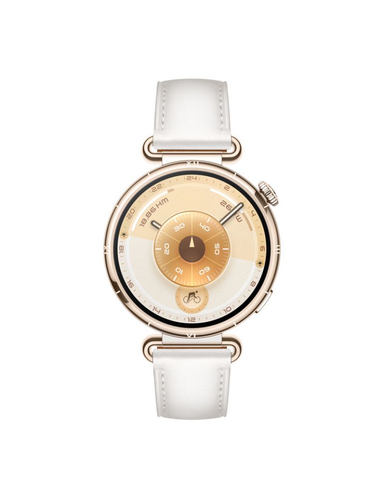 Huawei Smartwatch Watch GT 6, 41MM, Gold Stainless Steel Case, White Composite Leather Strap "55020FTN" (timbru verde 0.18 lei)