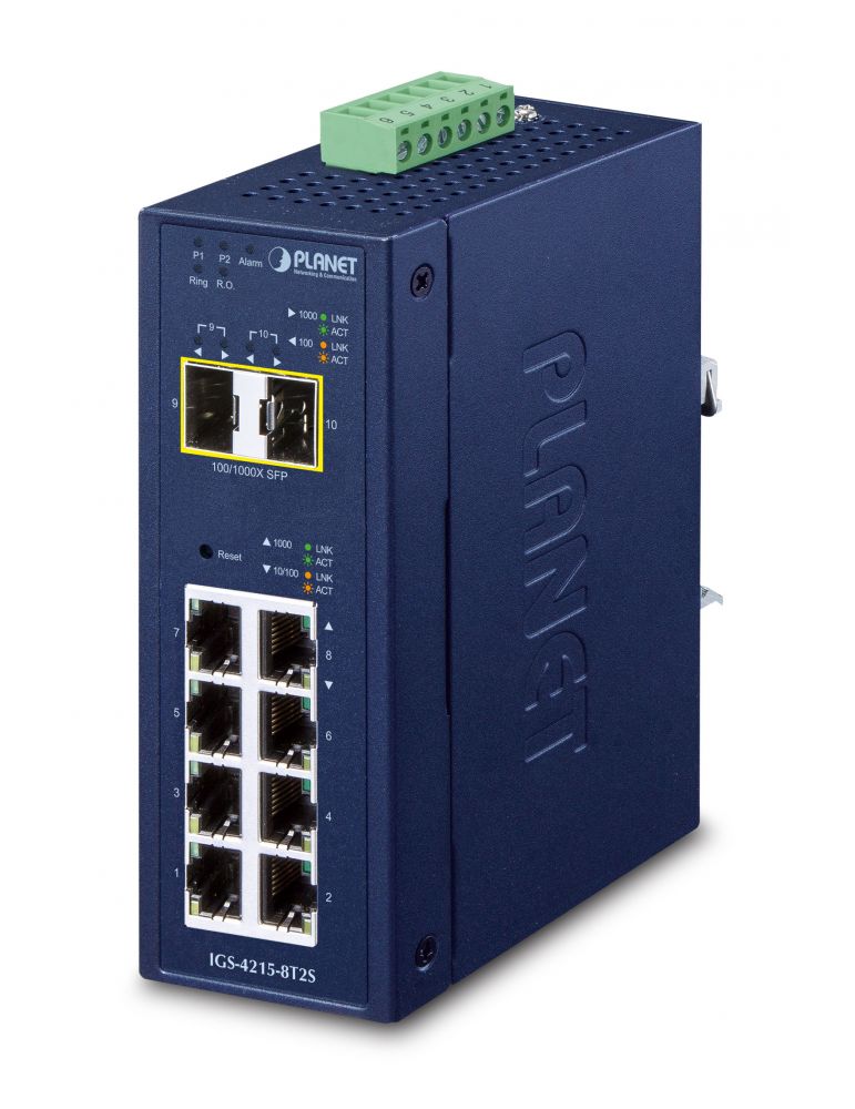 Hubs & Switches NET SWITCH 8PORT 1000M/IGS-4215-8T2S PLANET "IGS-4215-8T2S" (timbru verde 2 lei)