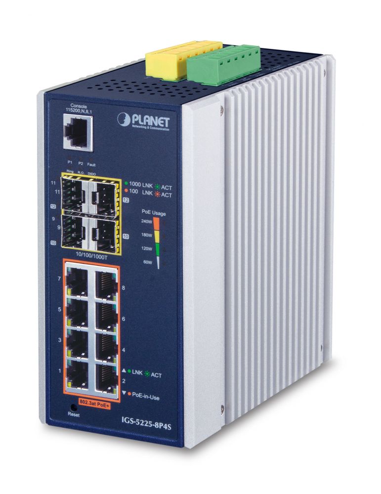 Hubs & Switches NET SWITCH 8PORT 1000M/IGS-5225-8P4S PLANET "IGS-5225-8P4S" (timbru verde 2 lei)