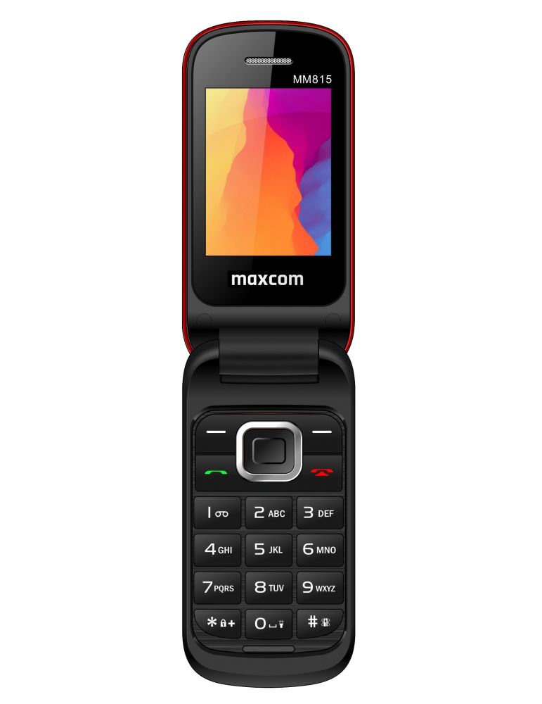 Maxcom Telefon mobil MM815 Comfort Dual SIM 2G 2.4 USB Type-C destinat seniorilor Rosu "MM815 Red"