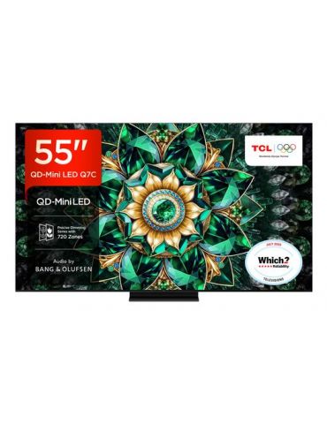 TCL 55Q7C televizor 139,7 cm (55") 4K Ultra HD Smart TV Wi-Fi Metalic 2600 cd m² - Tik.ro