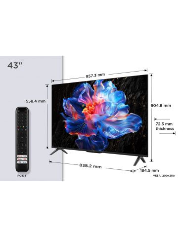 TCL V6C 43V6C televizor 109,2 cm (43") 4K Ultra HD Smart TV Wi-Fi Metalic 260 cd m²