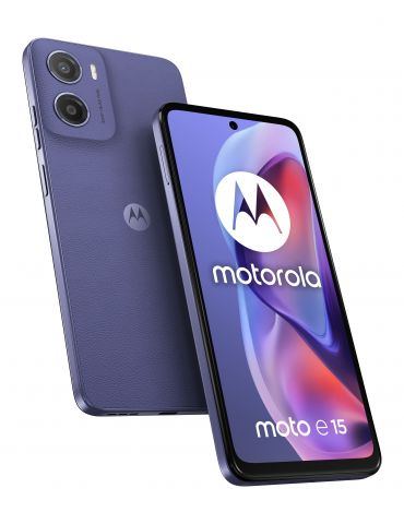 Motorola moto e15 16,9 cm (6.67") Dual SIM Android 14 Go edition 4G USB tip-C 2 Giga Bites 64 Giga Bites 5200 mAh Levănțică - Tik.ro